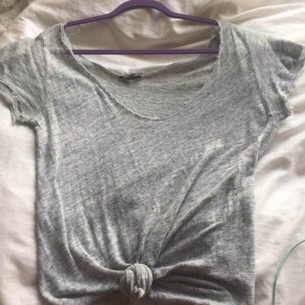 Distressed grey tee shirt